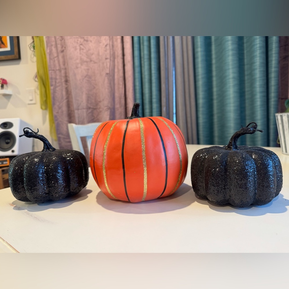 Target Glittery Pumpkin Halloween Decorations